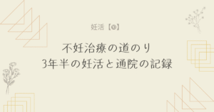 【妊活10】不妊治療の道のり：3年半の妊活と通院の記録